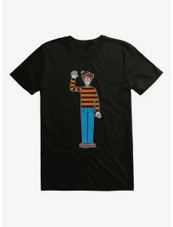 Where's Waldo Halloween Orange Striped Sweater T-Shirt