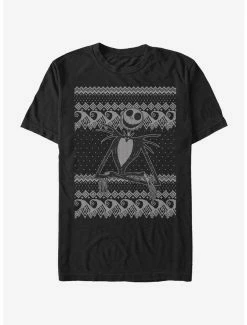 Disney The Nightmare Before Christmas Jack Christmas Pattern T-Shirt