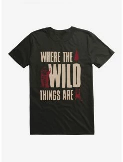 Where The Wild Things Are Bold Text T-Shirt