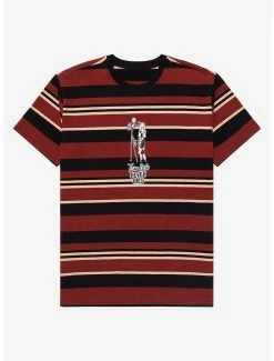 Disney The Nightmare Before Christmas Jack Skellington & Sally Striped T-Shirt - BoxLunch Exclusive