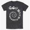 Disney The Nightmare Before Christmas Jack Emotions Spiraling Mineral Wash T-Shirt
