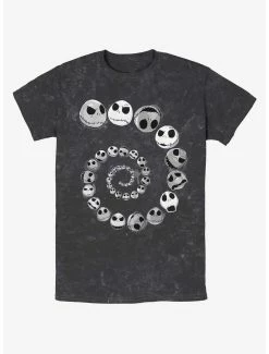 Disney The Nightmare Before Christmas Jack Emotions Spiraling Mineral Wash T-Shirt