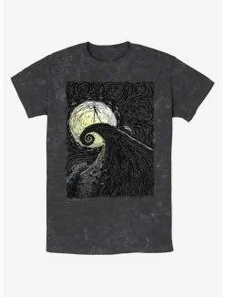 Disney The Nightmare Before Christmas Jack On Spiral Hill Mineral Wash T-Shirt