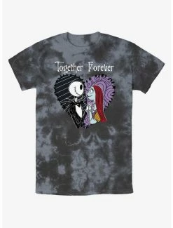 Disney The Nightmare Before Christmas Jack And Sally Together Forever Tie-Dye T-Shirt