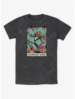 Disney The Nightmare Before Christmas Jack Pumpkin King Card Mineral Wash T-Shirt