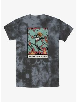 Disney The Nightmare Before Christmas Jack Pumpkin King Card Tie-Dye T-Shirt