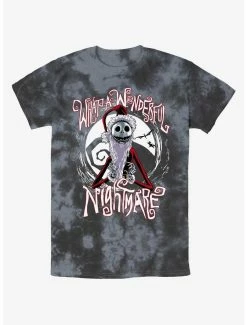 Disney The Nightmare Before Christmas Santa Jack Wonderful Nightmare Tie-Dye T-Shirt