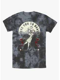 Disney The Nightmare Before Christmas Jack And Sally Love You To Death Tie-Dye T-Shirt